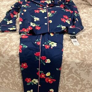 Ralph Lauren Blue and Red Pajama Set Intimates & Sleepwear